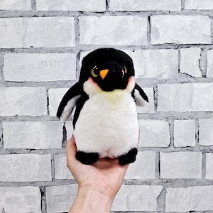 Peluche pinguino imbottito 7" Giocattoli morbidi vintage per bambini, regalo da collezione, morbido, per bambini, uccellini di peluche