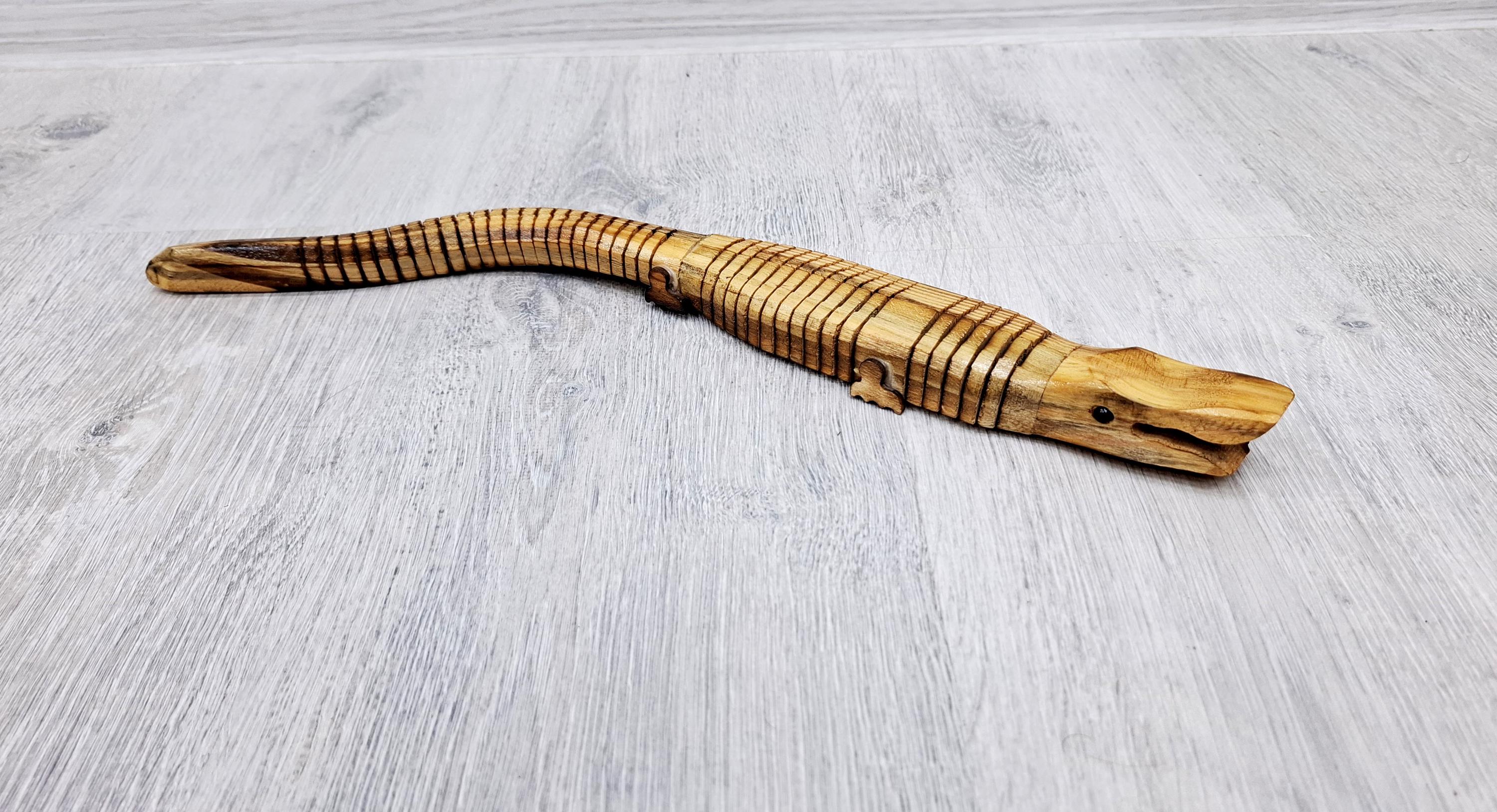 木製ワニのおもちゃ 18インチの木製ワニのおもちゃ 木製動物のおもちゃ