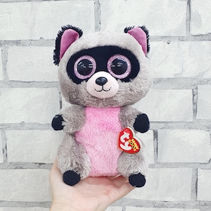 TY Beanie Boos  ROCCO the Raccoon  Plush toys 9&quot; Vintage collectible toy Stuffed baby Toy kids toy