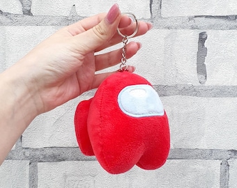 Vintage Red Among Us Plush Keychain Toy (4") – Sister, Kids Gift