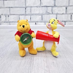 Vintage  LOT OF 2  Winnie The Pooh Rabbit Plush toys 5&quot; happy meal toys mcdonalds toys collectible toy baby  kids Toy
