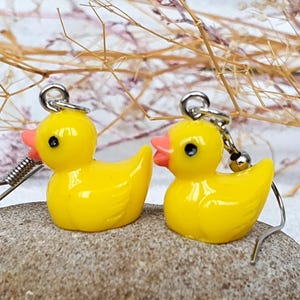 rubber duck earrings earrings kids Baby girls earrings kids earrings charm dangle earrings  girl accessories bird Earrings duck  Jewelry