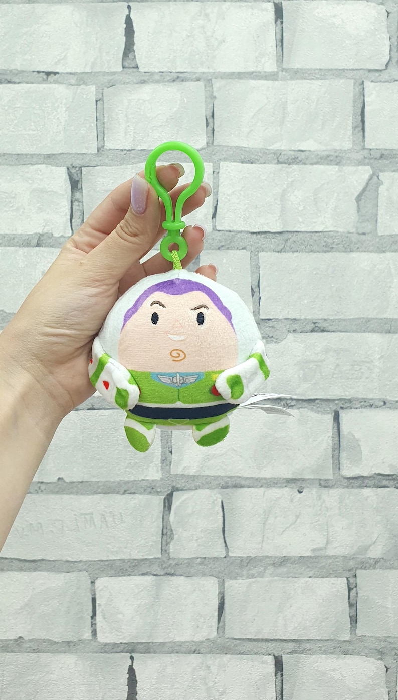 Gosedjur Toy Story Buzz Lightyear plyschnyckelring 3,5" samlarobjekt Toy Story Buzz Lightyear plyschleksaker Vintage syster barnpresent barnleksak bild 1