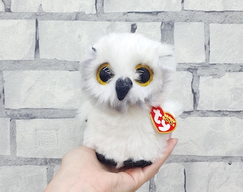 Ty ビーニーブーズ オースティン ホワイト フクロウ グリッター