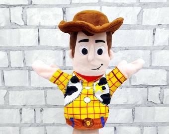 Peluche vintage Toy Story Woody, pupazzo da mano da 10,5 pollici, regalo per bambini, da collezione, morbido, giocattolo per bambini