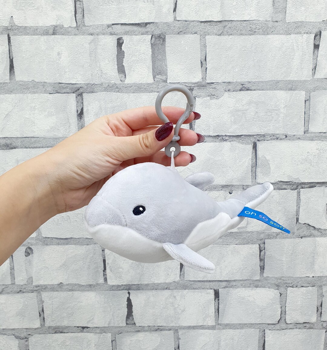 Vintage Stuffed Dolphin Plush Keychain 7.5" Kids Sister Gift ...