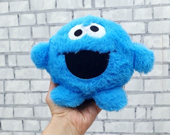 セサミストリート、ゾーイ、クッキーモンスター、オレンジ、ぬいぐるみ