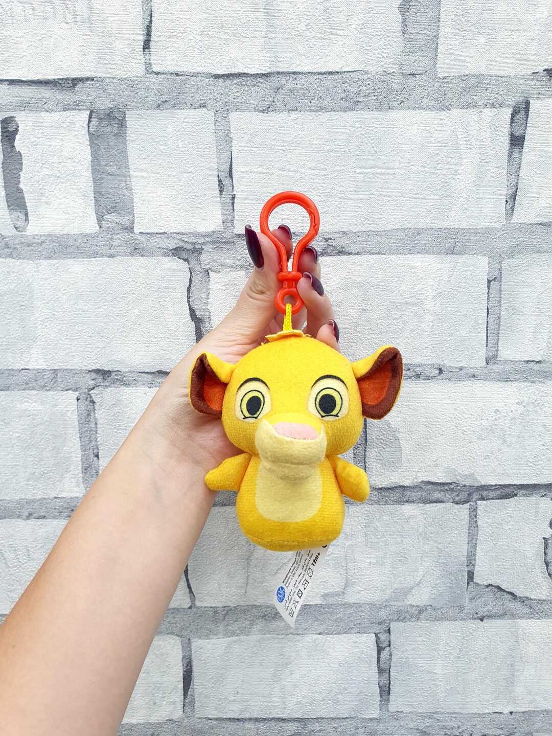 Vintage Disney Story Lion King Simba Plush Keychain 4