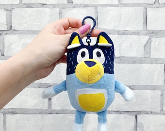 Brelok pluszowy Vintage Bluey Bandit Heeler 6,5" Pluszowa zabawka Bluey kolekcjonerska zabawka siostra prezent dla dzieci zabawka dla niemowląt