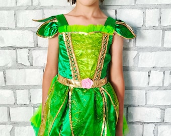 vintage  3T kids Tinkerbell  fairy  party dress birthday tulle tutu dress halloween costume  cosplay