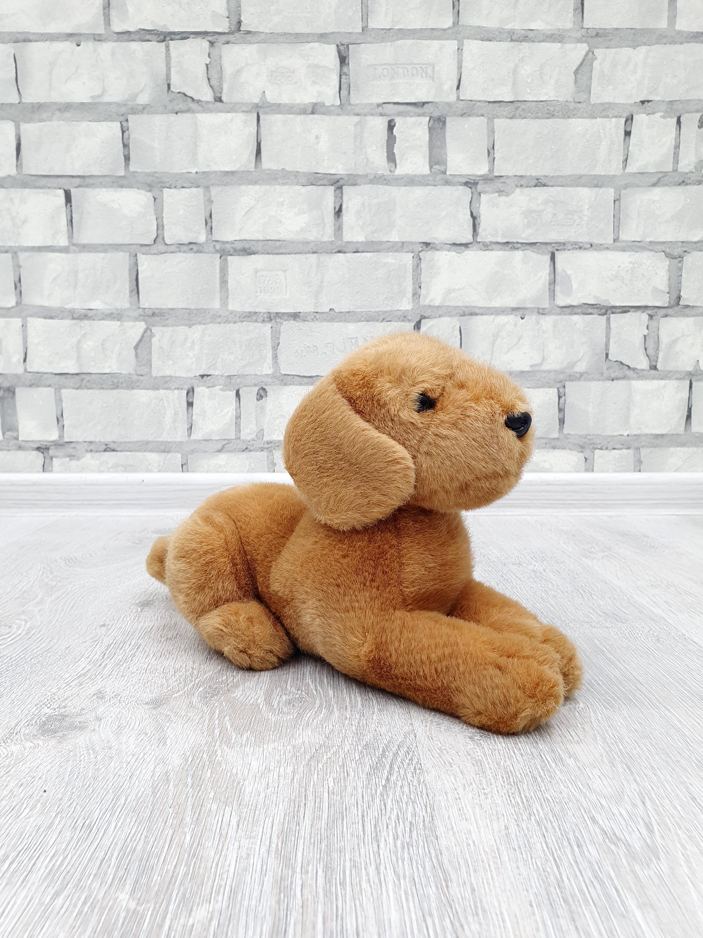 犬 ぬいぐるみ ブラウン ヴィンテージ盲導犬ぬいぐるみ ブラウン ラブラゴール犬 ぬいぐるみ 12