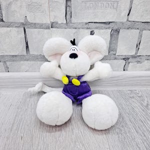 Peluche Diddlina Topolino imbottito 10" Vintage regalo per bambini morbido peluche Diddl giocattolo da collezione giocattolo per bambini giocattolo per bambini giocattolo per bambini