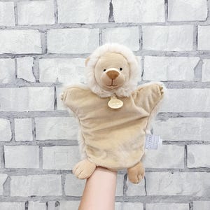 Stuffed Doudou et  Compagnie marionnette lion  plush toys Vintage 11&quot; kids gift lion hand puppet collectible toy baby Childrens kids Toy