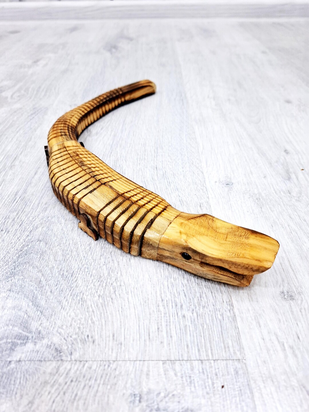 木製ワニのおもちゃ 18インチの木製ワニのおもちゃ 木製動物のおもちゃ