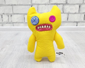 Stuffed  Yellow Fuggler ugly monster  plush toys Vintage soft Toys 9" kids gift  collectible toy Childrens kids Toy