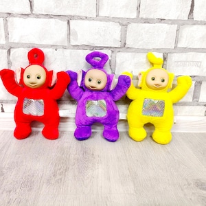 LOT OF 3 Stuffed Teletubby  plush toys 10&quot; Vintage  Po Laa Laa Tinky Winky Toys collectible toy baby kids Toy kids gift