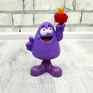 2005 Grimace toys Vintage 7&quot; kids gift Grimace Figure Figurine collectible toy Grimace Cake Topper mcdonalds happy meal toys kids Baby toy