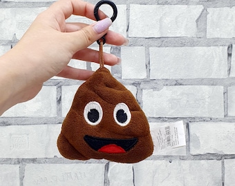 sister gift plush keychain 4"  kids plush keychain Poop Emoji plush toy Vintage kids gift soft  collectible toy  kids Baby toy