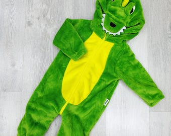 vintage 12-18 months kids dinosaur halloween PARTY costume  Jumpsuit Romper animal Cosplay