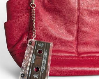 Handmade Santana Supernatural Real Cassette Tape Purse Charm Keychain