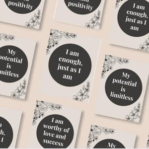 30 Affirmation Cards Download Printable PDF, Motivational Affirmation Cards Deck, Encouragement Cards, Positive Affirmation Cards