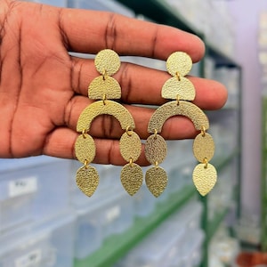 German silver Oxidized gold long Jhumka earrings oxidized, Boho jewellery oxidized jewelry /kundan jewelry/jewellery indian earrings jhumkas