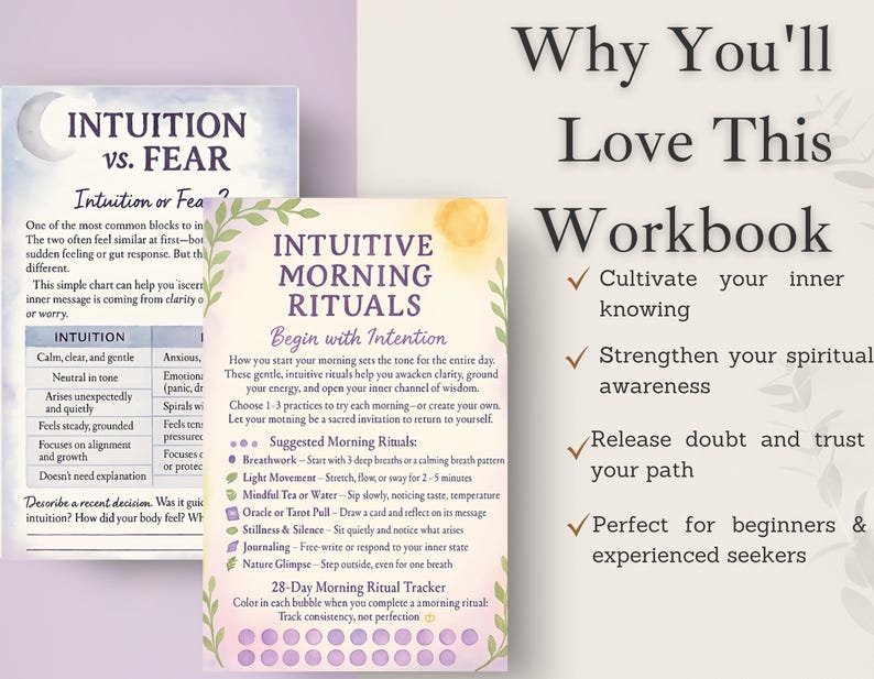Intuitive Rituals Intuition Workbook PDF | Spiritual Journal for Self-discovery | Inner ...