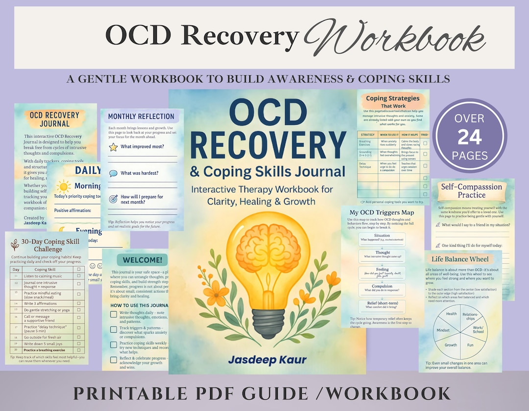 OCD Recovery Workbook PDF | Coping Skills Journal for Intrusive ...
