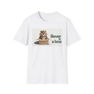 Divertente maglietta con castoro in scatola, maglietta unisex in stile morbido, regalo perfetto per gli amanti degli animali, regalo di compleanno, abbigliamento casual, maglietta umoristica