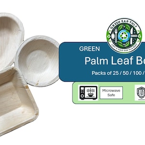 Palm Leaf Bowls: Umweltfreundlich, biologisch abbaubar, kompostierbar