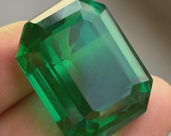 100 Ct Natural Green Emerald Emerald Cut Certified Colombian Loose Gemstone For Jewellery Making