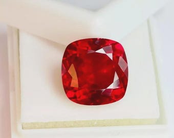 10 Ct+ Natural Certified BURMA Pigeon Blood Red Ruby Unheated Loose Gemstone