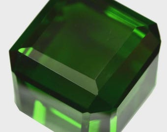 Green Emerald 100 Ct Natural Colombian Huge Cube Cut Certified Loose Gemstone