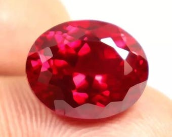 9.95 Ct+ Natural Blood Red Ruby Fine Quality Loose Gemstone Certified AAA+