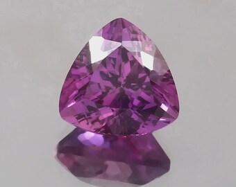 10 Ct Natural CERTIFIED Ceylon Purple Sapphire TRILLION Loose Gemstone