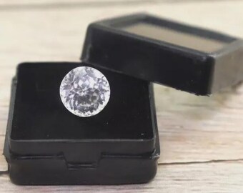 White Sapphire 10 Ct Natural Certified Portuguese Excellent Round Cut Loose Gemstone