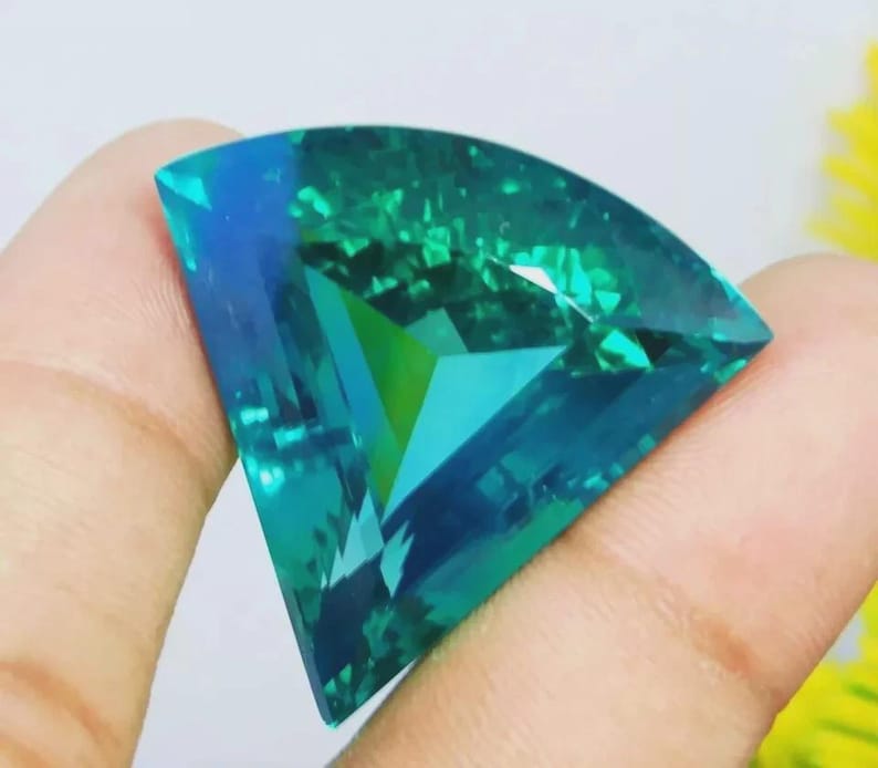 50.50 Ct Certified Natural Blue Green Paraiba Tourmaline Fancy Loose Gemstone image 4