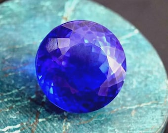 50.00 Ct Tanzanite AAA Huge Vietnam Blue Loose ROUND Cut Gemstone Tanzania For Jewellary Making