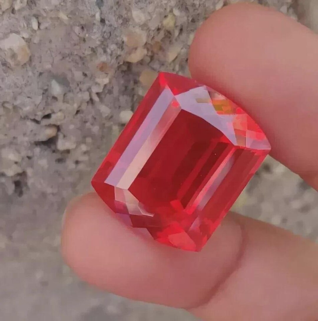 Certified Natural Burmese Red Ruby 12 Ct+ Flawless Cushion Cut Loose ...
