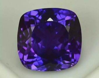 Natural 10 Ct Certified Flawless Kashmiri Blue Sapphire Cushion Cut Loose Gemstone