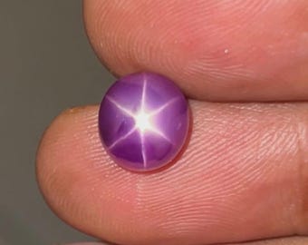 9.00 Ct Certified Natural Purple Star Sapphire 6 Rays Oval Cabochon Gemstone