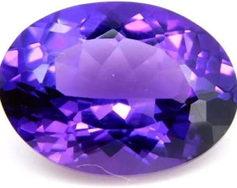 10 Ct+ Certified Natural Purple Amethyst Gemstone Oval Cut Loose Gemstone