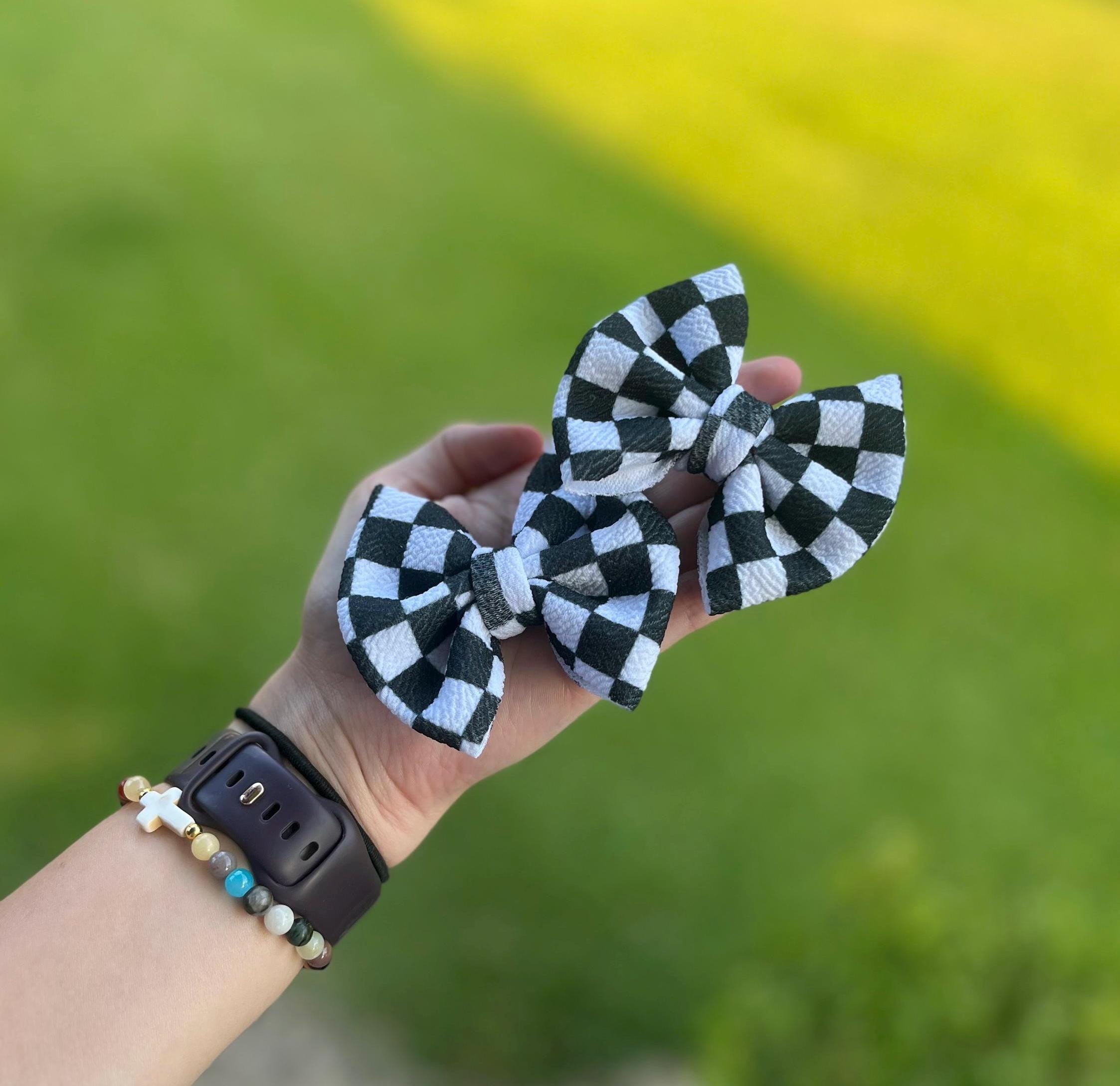 チェック柄のヘアアクセサリー - Etsy 日本