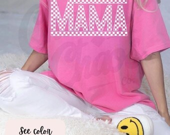Kariertes Mama Shirt, Moto Mom, Motocross Shirt, Gildan, Dirt Bikes