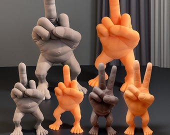 Funny Middle Finger Figurine: Sarcastic Resin Desk Decor - Gag Gift