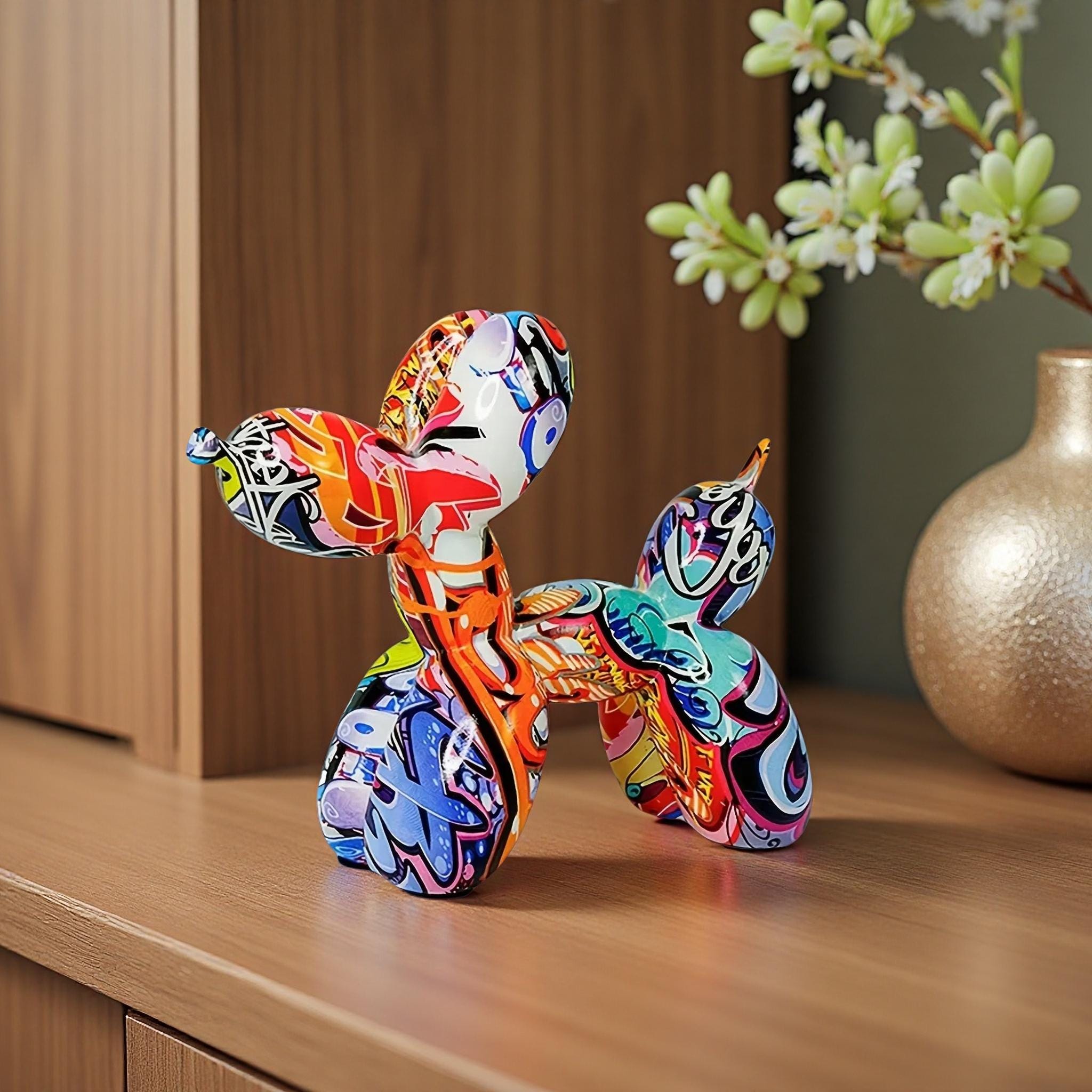 Sculpture Chien Ballon 'Balloon Dog' | Statue Décoration | Livraison