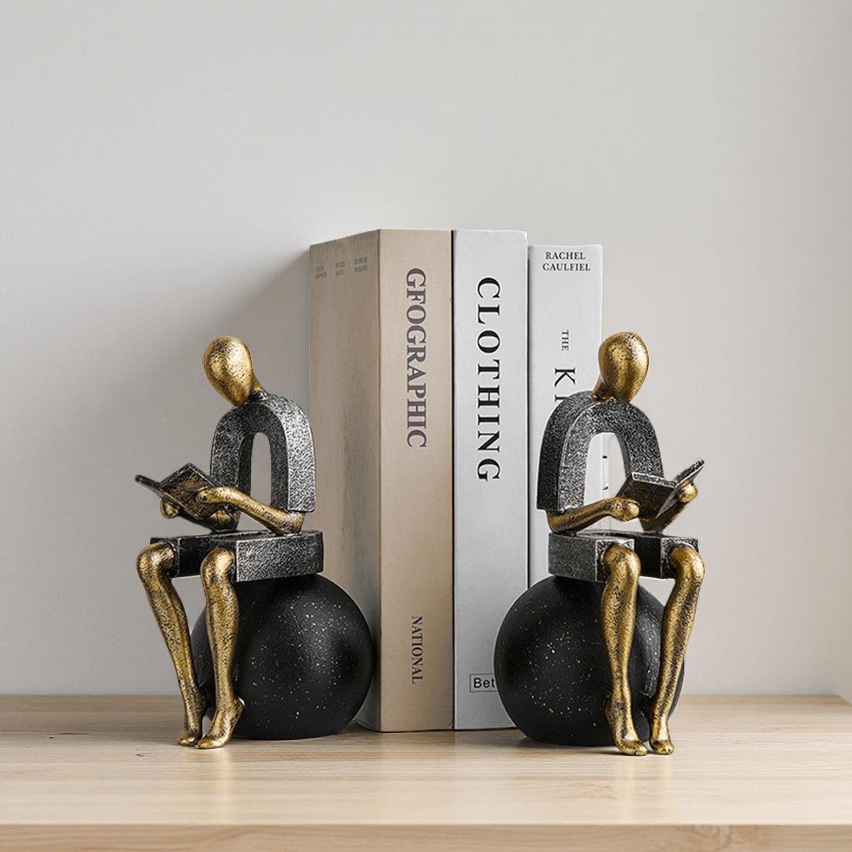 Abstract Resin Bookend Sculpture: Modern Reading Character Figurine - Etsy