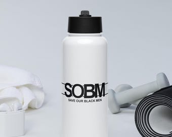 Stainless steel water bottle with a straw lid