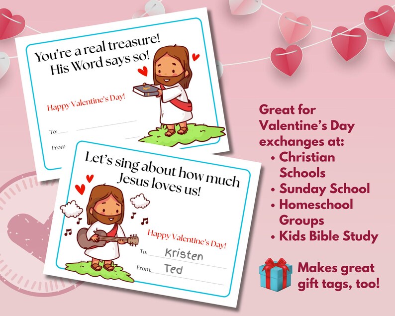 Christian Kids Valentines Cards, Faith Valentine Cards for Kids ...