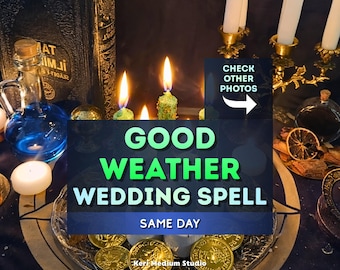 Hechizo para el buen tiempo · Hechizo para una boda con clima perfecto · Hechizo para protegerse del clima · Hechizo del sol · Bendición para bodas al aire libre · Hechizo de magia blanca